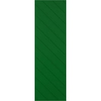 Ekena Millwork 18 W 76 H TRUE FIT PVC DIAGONALNI SLAT MODERNI STIL FIKSNI BILO BOUTTER, Viridian Green