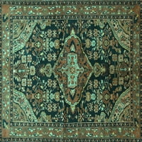 Ahgly Company Unutarnji trg Perzijski tirkizno plava prostirka tradicionalnih prostirki, 3 'Trg