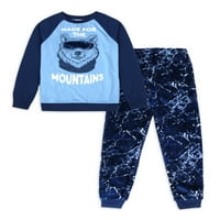 Jellifish Kids Boys Dugi rukav Top i Jogger hlače, dvodijelni set za spavanje pidžame, veličine 4-16