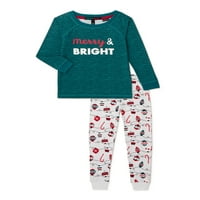 Odgovarajući obiteljski božićna pidžama Dječaka Merry & Bright s dva dijela pidžame