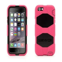 Pink-crna вездеходный torbica Survivor + remen za iPhone Plus 6s Plus - Testiran po standardu Mil-spec, zaštita,