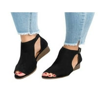 _ / Ženske klinaste sandale s remenom za gležanj Ležerne cipele sandale s otvorenim prstima ženske prozračne lagane