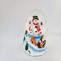 Elegantna i glazbena božićna vodena kugla u obliku snjegovića s glazbom od polimerne smole