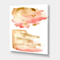 DesignArt 'crveno ružičasto zlato i bež apstraktni oblaci' moderni platno zidne umjetničke tiska