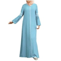 Jesenske Rasprodaje haljina za djevojčice ženska muslimanska duga haljina dugih rukava Vintage Cvjetni kaftan