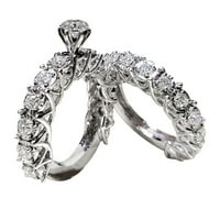 u ženskom prstenu s bijelim kamenom vjenčani nakit kao poklon za zaruke