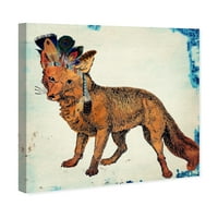 Wynwood Studio životinje zidne umjetničko platno ispisuje zoološki vrt i divlje lisice - narančasto, plava