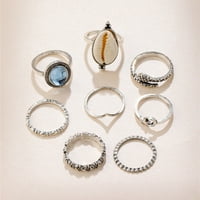 Jikolililili prstenasti prsten za prsten boemski stil set vintage prsten prsta set hipoalergenijski prstenovi