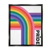Stupell Industries Pride Rainbow Arch LGBTQ BOAKIL SLIKA CRNI PLOVER UMJETNI UMJETNI UMJETNI UMJETNICI