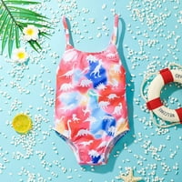 Kupaći kostim za djevojčice Bez rukava s printom dinosaura kupaći kostim za plažu kupaći kostim za djevojčice
