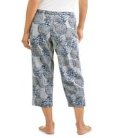 Ženske Capri hlače za spavanje s printom