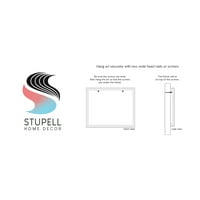 Stupell Industries plava apstraktna slika obalnih obalnih slika umjetnički tisak u bijelom okviru zidna umjetnost