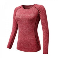 [Tvornica marke ] Ženska sportska kompresijska majica dugih rukava brzo sušeća majica za jogu u teretani 9282