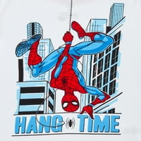 Spider-Man Boys Dugi rukavi pamučni pamučni set dugih nogu, 4-komad, veličine 4-10