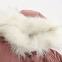 Fleece jakna žene- Čvrsti kaput puni patentni patentni kapci ramena kornjača dugih rukava topla jakna od vjetrovita