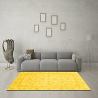 Tradicionalne prostirke za sobe u orijentalnom stilu u žutoj boji, promjera 5 inča