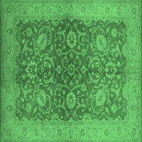 Ahgly Company Unutarnji kvadratni orijentalni smaragdno zeleni industrijski prostirke, 3 'Trg