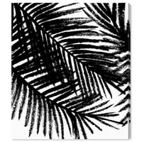 Wynwood Studio cvjetni i botanički zidni umjetnički platno ispisuje botaničke ptice 'Palm Tree' - Crna, bijela