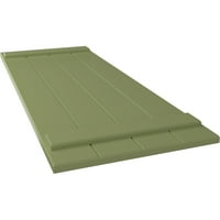 Ekena Millwork 1 2 W 65 H TRUE FIT PVC Four Board pridružio se kapke od ploče-n-batten, mahovina zelena