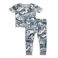 Wonder Nation Baby and Toddler Boy tijesni fit pamučni pidžama set 2-komada, veličine 12m-5T