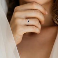 Skup svadba prstenje Miabella Women ' s Carat T. G. W. s plavim i bijelim сапфиром i dragulj T. W. u karatima