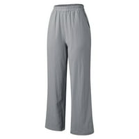 Ženske Ležerne jednobojne hlače s labavim džepovima i elastičnim strukom, duge hlače