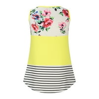 Yuwull ženske majice labave fit, ženske ljetne tenkovske rukavice cvjetne majice Cvjetne majice protočne bluze