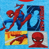 Spider-Man Boys Klasični vrh kratkih rukava, hlače i kratke hlače, 3-komadića pidžama, veličine 4-10