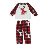 Jedinstvene ponude ženske božićne jelene majice i karirane hlače Obiteljska pidžama setovi za spavanje