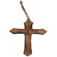 Vrijeme odmora prirodni drveni križ viseći ukras