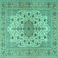 Ahgly Company Unutarnji trga perzijski tirkizno plava prostirka tradicionalnih područja, 6 'Trg