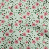 Oneoone Georgette viskoza Mint Green tkanina cvjetna tkanina za šivanje po dvorištu tiskana DIY odjeća za šivanje