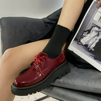 Retro čizme s križnim vezicama broš s dubokim vratom s okruglim nožnim prstima ženske casual cipele s popustom