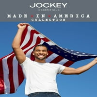 Jockey Essentials® Muškarac Made in America® pamučni tenk, pakiranje, donja košulja, udobna a-majica, američka