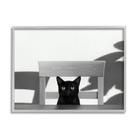 Crna Mačka za kuhinjskim stolom fotografija kućnog ljubimca, 30 godina, dizajnirao John Bertelli