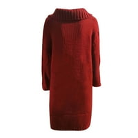 Ploknplq kardigan za žene bluze za žene dugačke velike kaputa jednostruka veličina rukavi za rukave kardigan džemper