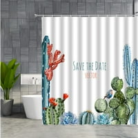 Kaktus tuš zavjesa za kupaonicu tropska pustinja sočne Cvjetne ptice šareni pribor za ukrašavanje akvarelom s