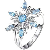 Prstenovi za žene modno modno snježna pahuljica cvjetni prstenovi zaručnički nakit pribor za modni prstenovi metal