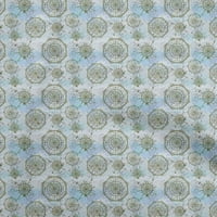 Oneoone pamučni kambric srednje plava tkanina Putovanje tkanina za šivanje po dvorištu, DIY odjeća za šivanje