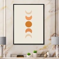 Dizajnirati 'minimalističke različite faze Mjeseca' Moderno uokvireno platno zidno umjetnički tisak