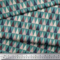 Soimoi plava poliesterska krep tkanina trokuta geometrijski dekor tkanina tiskano dvorište široko