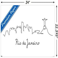 Linija umjetničkog horizonta - Zidni plakat Rio de Janeira, 22.375 34