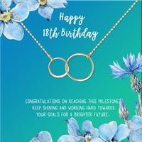 18. rođendanski pokloni, modna ogrlica od nehrđajućeg čelika, rođendanska čestitka, poklon za nakit za Djevojčice,
