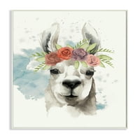 Stupell Industries akvarel Llama del Rey Wall Plaqueby Grace Popp