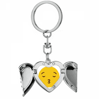 Privjesak za ključeve od anđela sa slatkim internetskim chatom u obliku srca i krila
